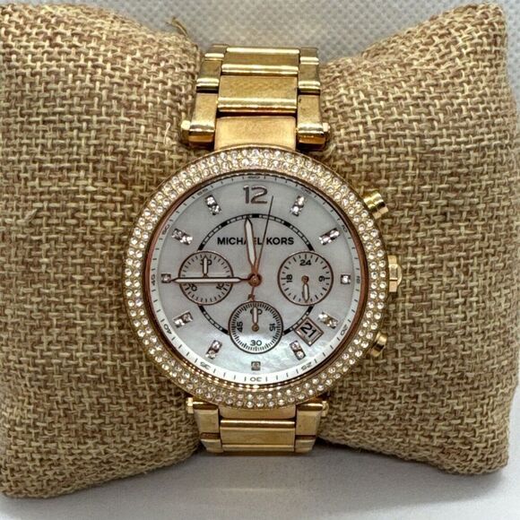 Michael Kors Parker MK5491 Women Rose Gold Analog Dial Quartz Wrist Watch JNA623 - Picture 1 of 11